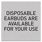 Disposable Earbuds Available...For Your Use