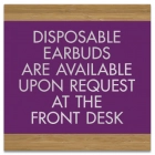 Disposable Earbuds Sign