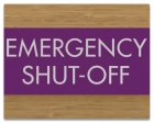 Emergency Shut-Off Sign