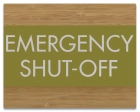 Emergency Shut-Off Sign
