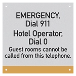 Emergency Telephone Instructions Sign - Exterior