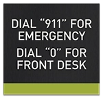 Emergency Telephone Instructions Sign