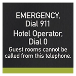 Emergency Telephone Instructions Sign