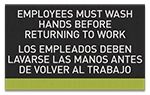 Employees Must Wash Hands Sign