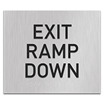 Exit Ramp DownEgress Sign - CA Compliant