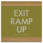 "Exit Ramp Up" Egress Sign - CA Compliant