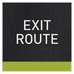 Exit Route Egress Sign - CA Compliant
