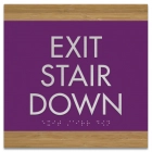 "Exit Stair Down" Egress Sign - CA Compliant