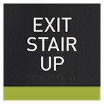 "Exit Stair Up" Egress Sign - CA Compliant