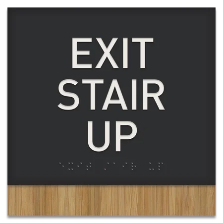 Exit Stair Up Egress Sign - CA Compliant