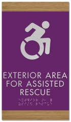Exterior Area for Assisted Rescue Sign - Dynamic ISA Symbol