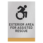 Exterior Area for Assisted Rescue Sign - Dynamic ISA Symbol