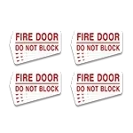 Fire Door - Do Not Block Label - 16 Pack
