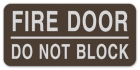 Fire Door - Do Not Block Label - 4 Pack