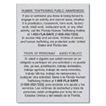 Florida Bilingual Human Trafficking Sign