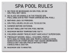 Florida Spa Pool Rules Sign