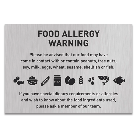 Food Allergy Warning Sign - Dynamic
