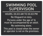 Front Desk Pool Supervision Sign - NJ Compliant