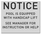 Illinois Handicap Lift Pool/Spa Sign