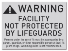 Illinois No Lifeguard Sign