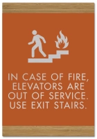 In Case of Fire, Elevators Are Out of Service... w/No Braille