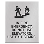 In Fire Emergency Sign w/ Symbol