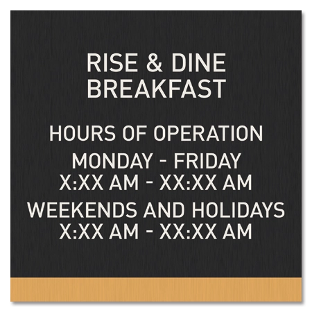 Inspired Table Breakfast Hours Sign