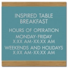 Inspired Table Breakfast Hours Sign