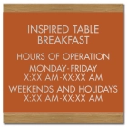 Inspired Table Breakfast Hours Sign