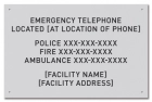 ISPSC Pool Emergency Phone Sign