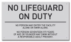 Kentucky No Lifeguard On Duty Sign