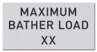 MAHC Maximum Bather Load Sign
