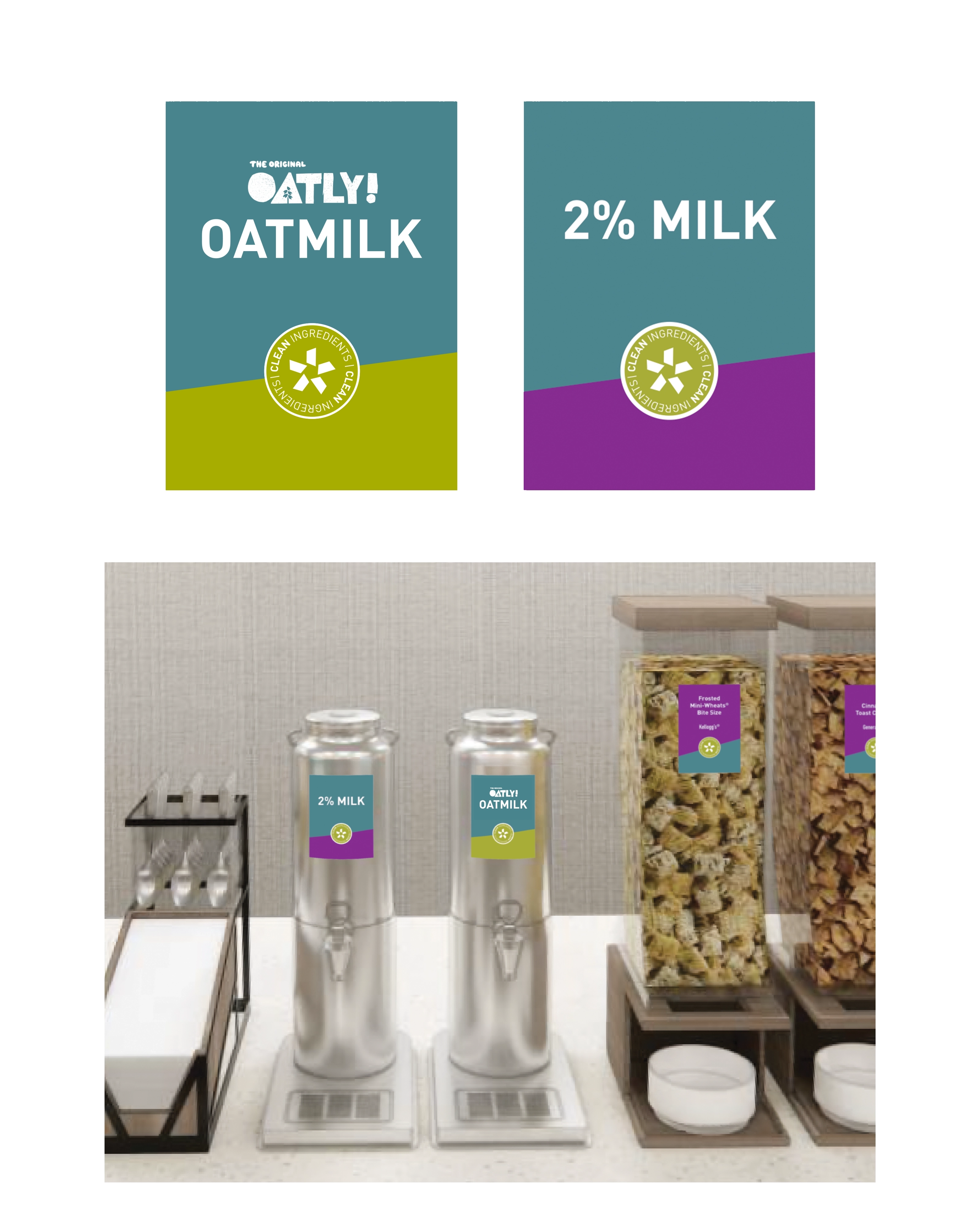 Milk Dispenser Clings: Set of 2