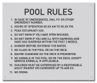 Montgomery County, Alabama Pool Rules and Regulations Sign
