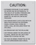 Nevada Spa Rules Sign