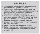 New Hampshire Spa Rules Sign