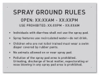 New York City Spray Ground Rules Sign