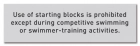 New York Starting/Diving Blocks Pool Sign