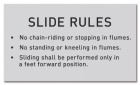 New York White-Water Slide Rules Sign