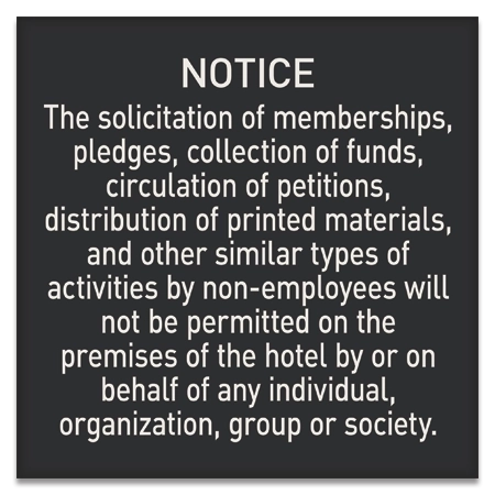 No Solicitation Notice