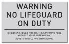 North Carolina No Lifeguard On Duty Sign