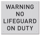 North Carolina No Lifeguard Sign for Wading Pools