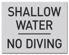 Ontario Shallow Water No Diving Sign