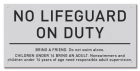Oregon No Lifeguard On Duty Sign