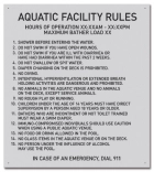 Oregon Pool Rules Sign