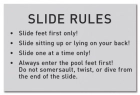 Oregon Waterpark Slide Rules Sign