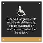 Pool Lift Rules w/ISA Symbol - Small