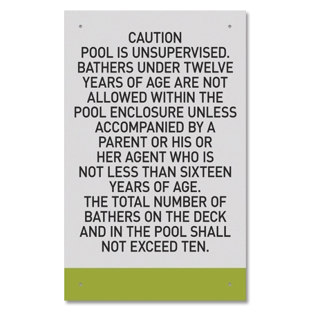 Province Pool Rules Sign - Ontario Compliant: Canada