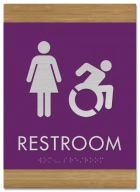 Restroom Sign w/Female & Dynamic ISA Symbols
