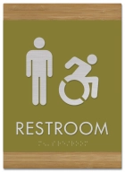 Restroom Sign w/Male & Dynamic ISA Symbols